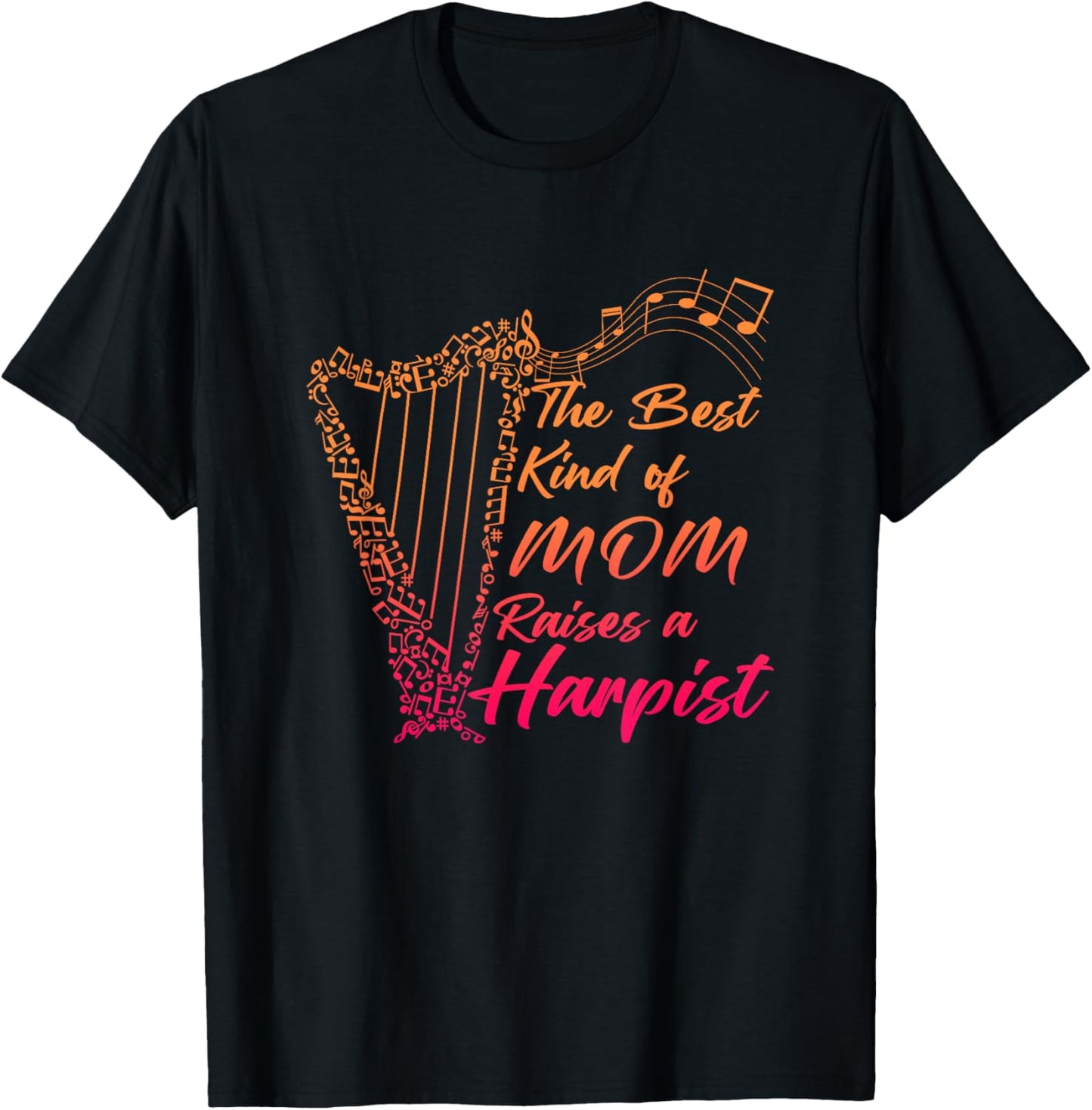 Harp Instrument Harp Player Harpist Musical T-Shirt - T-Shirt | Black
