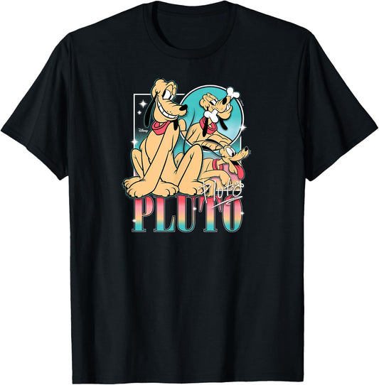 Pluto - Smiling Dog Character T-Shirt - T-Shirt | Black