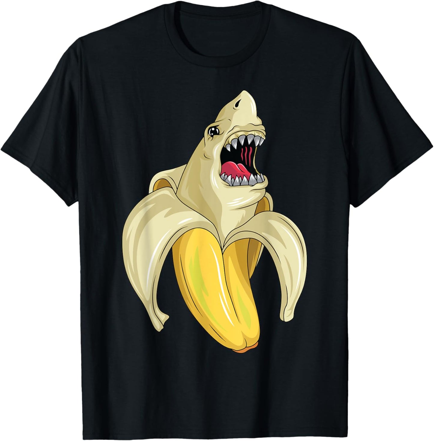 Shark Themed Banana Party Banana Shark Party Banana Themed T-Shirt - T-Shirt | Black