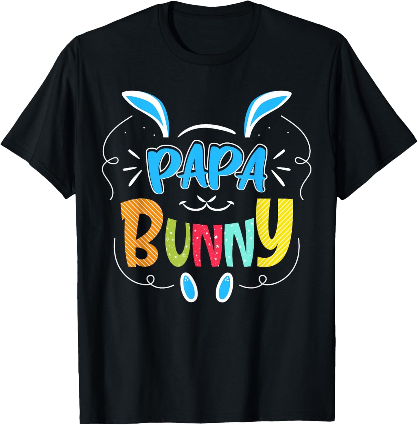 Papa Bunny T-Shirt - T-Shirt | Black