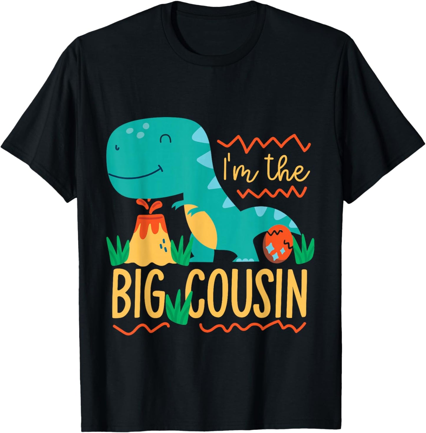 I am the Big Cousin Dinosaur for Children T-Shirt - T-Shirt | Black