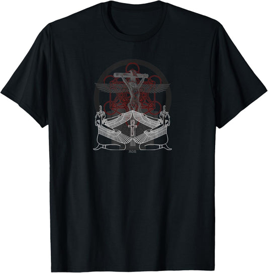 Ancient Egyptian Gnostic Christ Esoteric Sacred Geometry T-Shirt - T-Shirt | Black