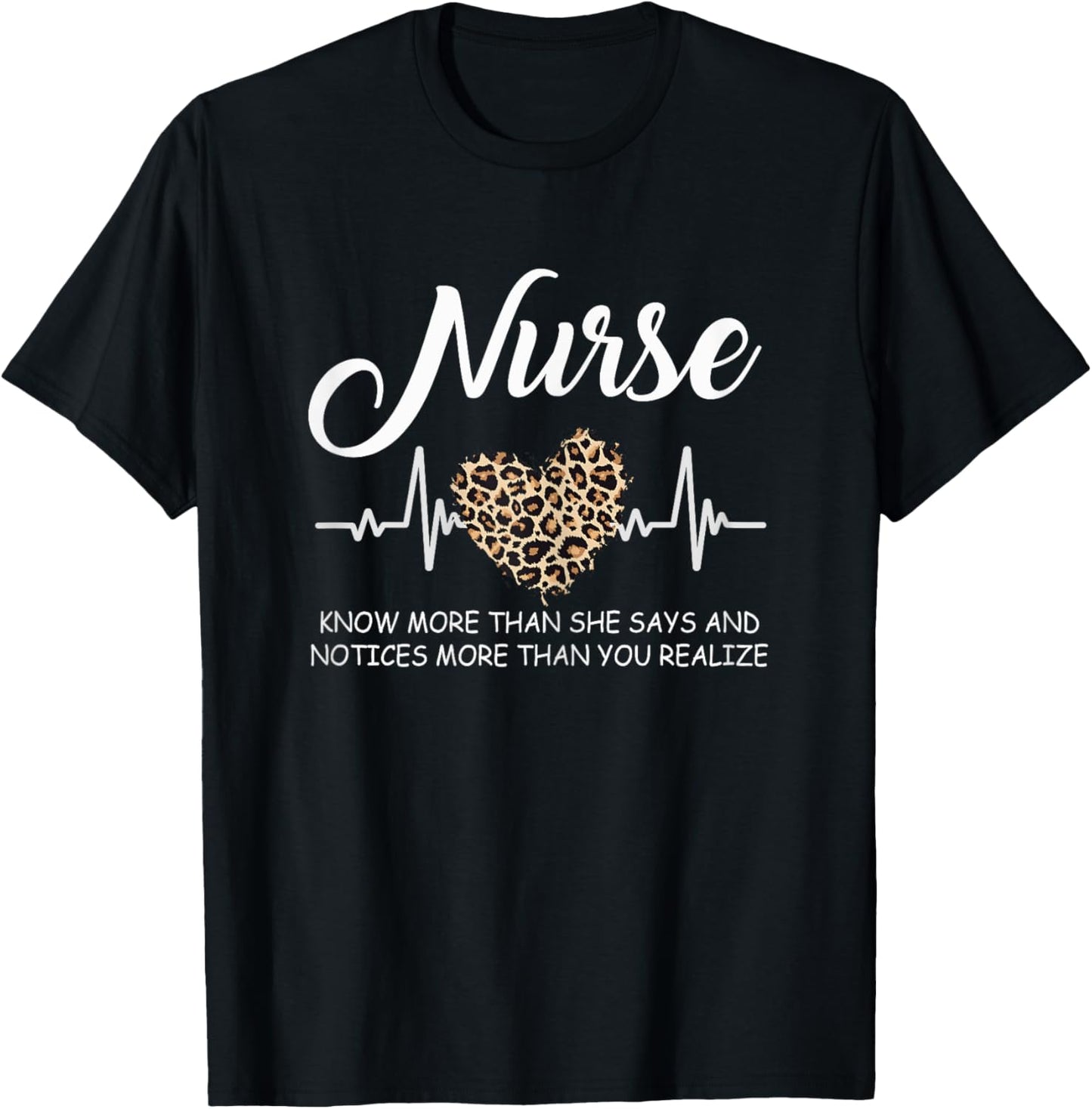 Nurse Definition Nurse Life Nurse Week Cute Leopard T-Shirt - T-Shirt | Black