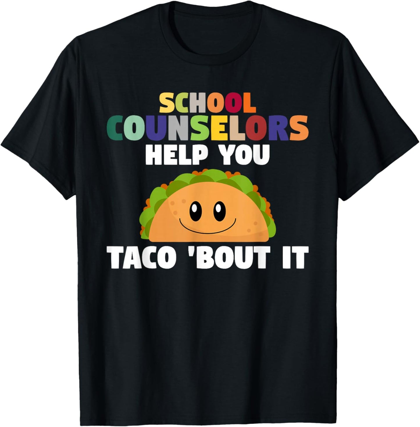 Tacos School Counseling Mexican Guidance School Counselor T-Shirt - T-Shirt | Black