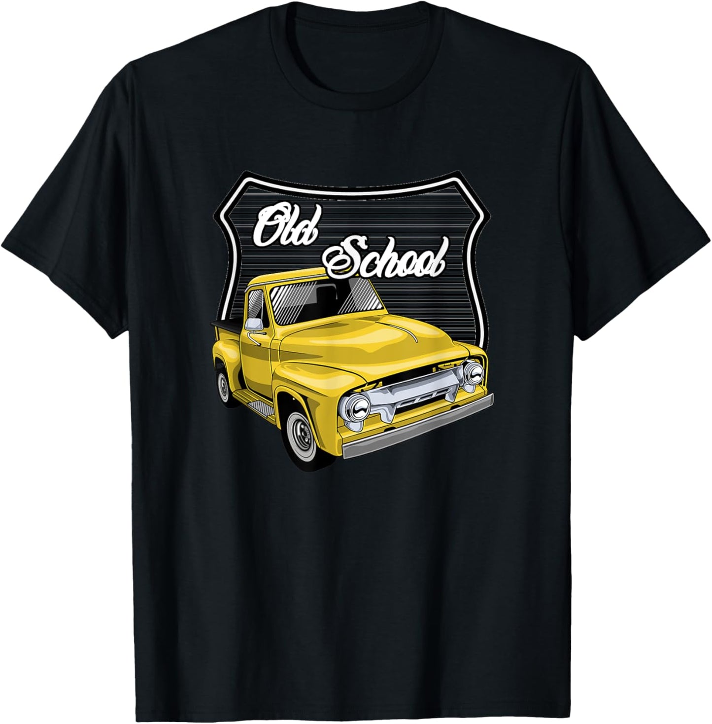 Vintage Hotrod, Classic truck, Men's Old School Hot Rod T-Shirt - T-Shirt | Black