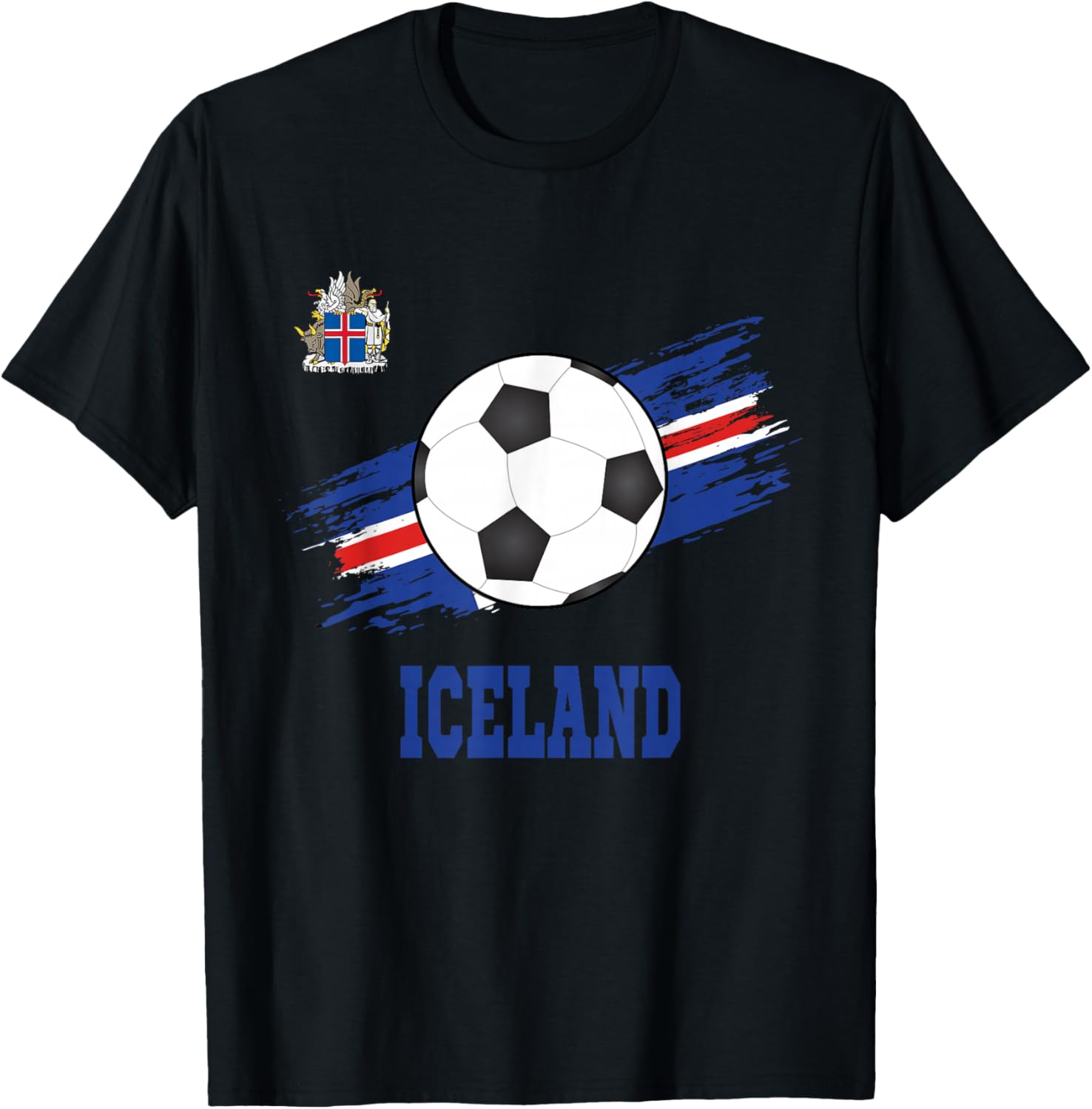 Iceland Soccer Icelandic Football Icelander Futbol T-Shirt - T-Shirt | Black