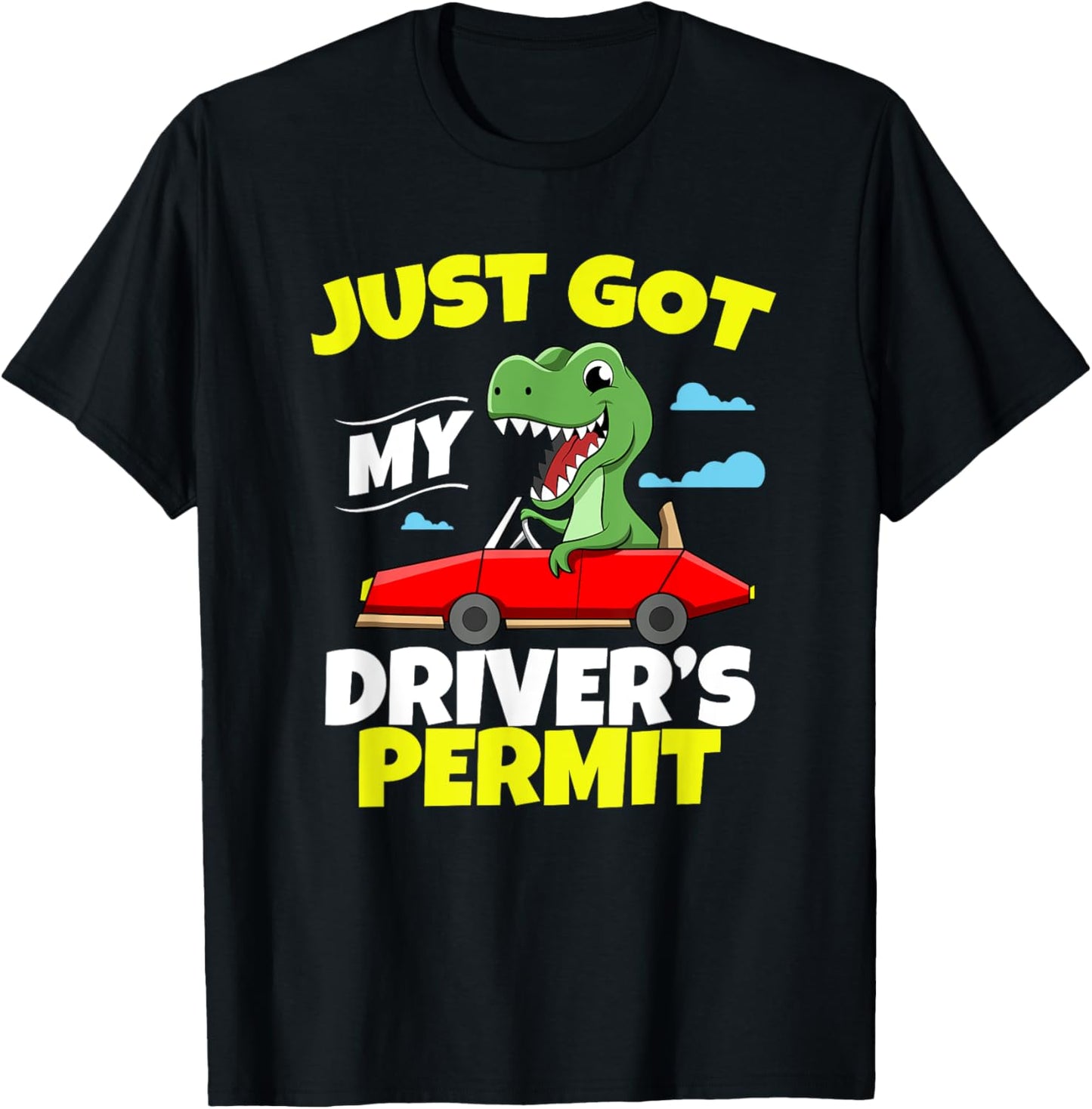Just Got My Driver's Permit Licensed Crocodile Teen Driver T-Shirt - T-Shirt | Black