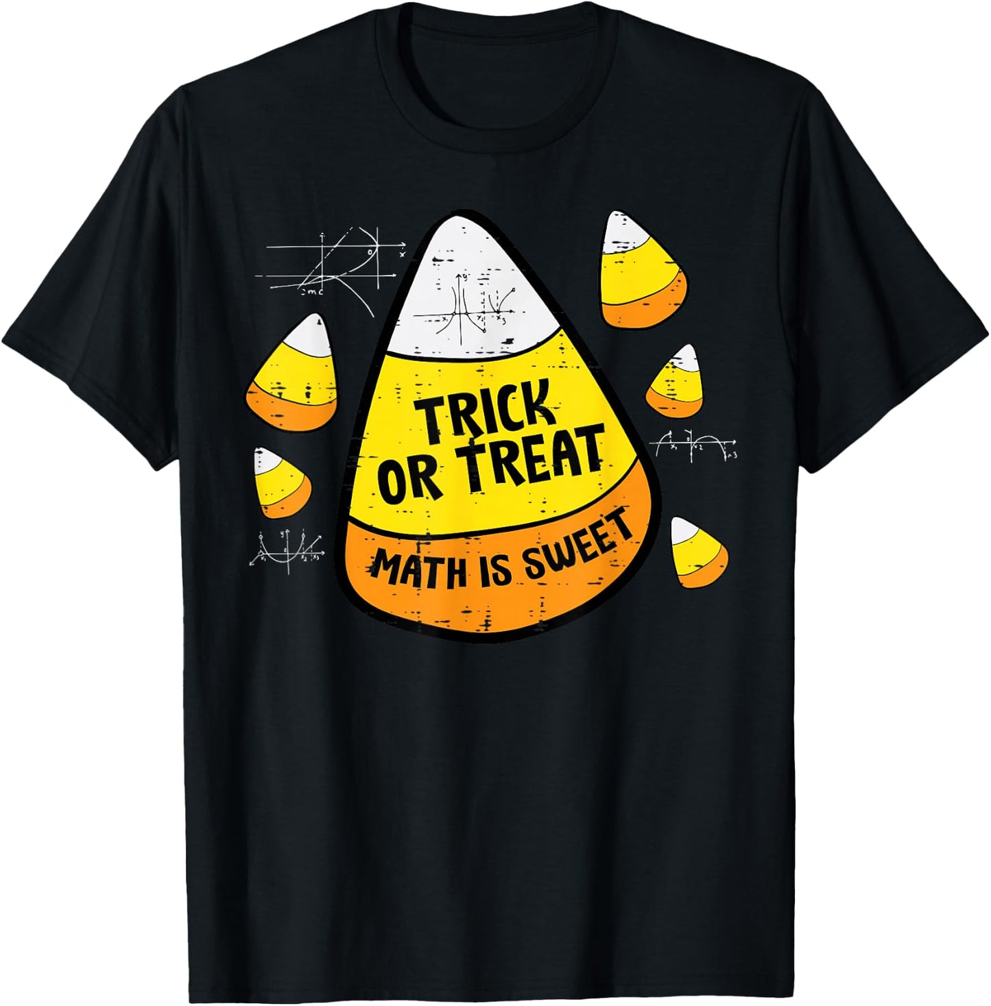Halloween Candy Corn Math Sweet Trick Treat Men Women Kids T-Shirt - T-Shirt | Black