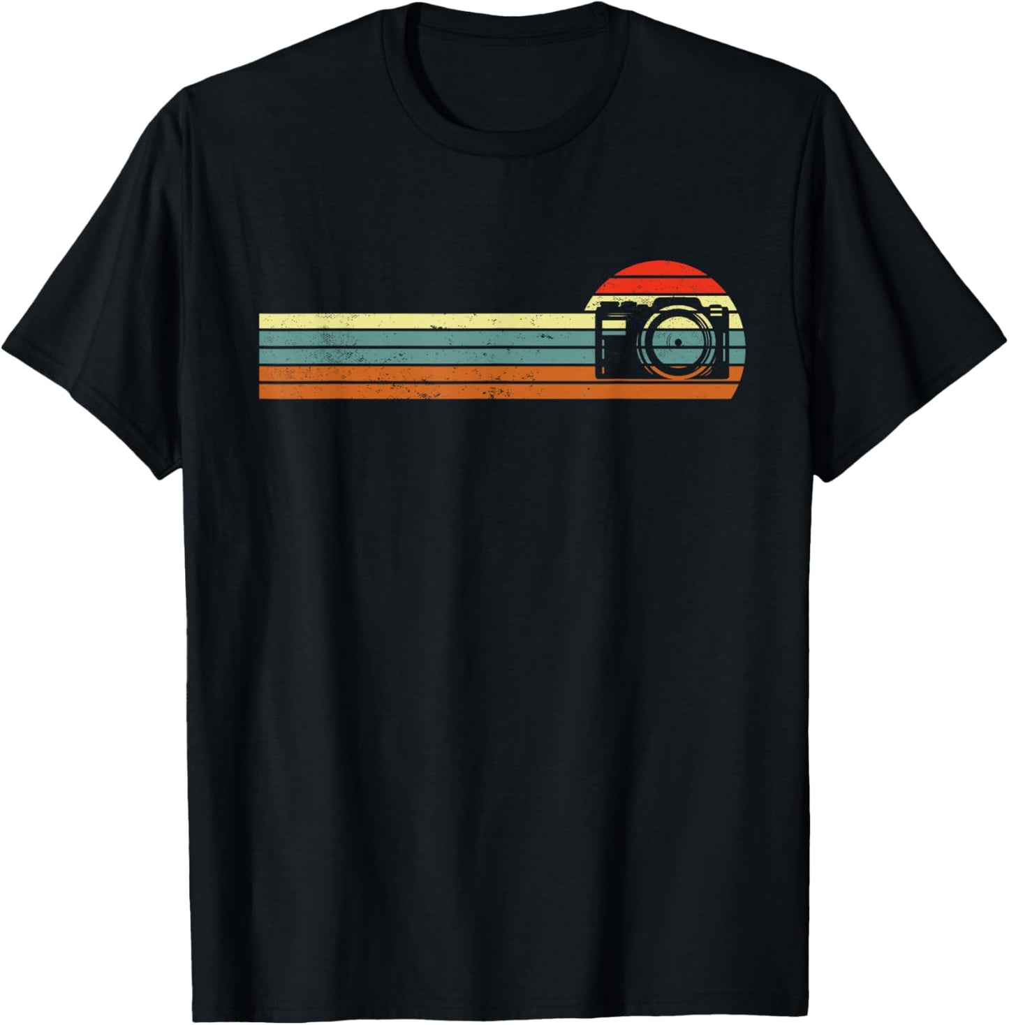 Retro Photographer Camera Funny Journal Photography T-Shirt - T-Shirt | Black