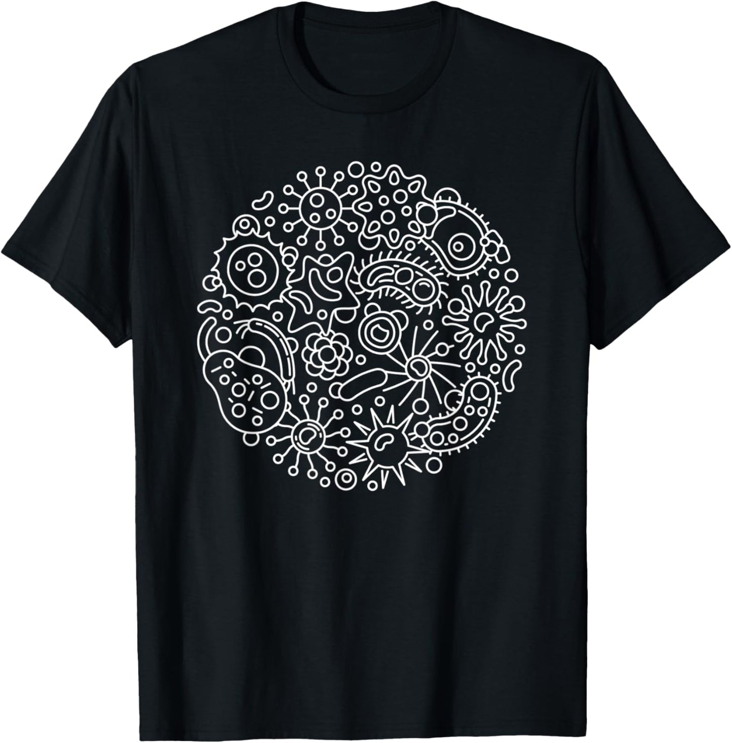 Microbiology Bacteria and Virus - Science Teacher Men Women Kids T-Shirt - T-Shirt | Black