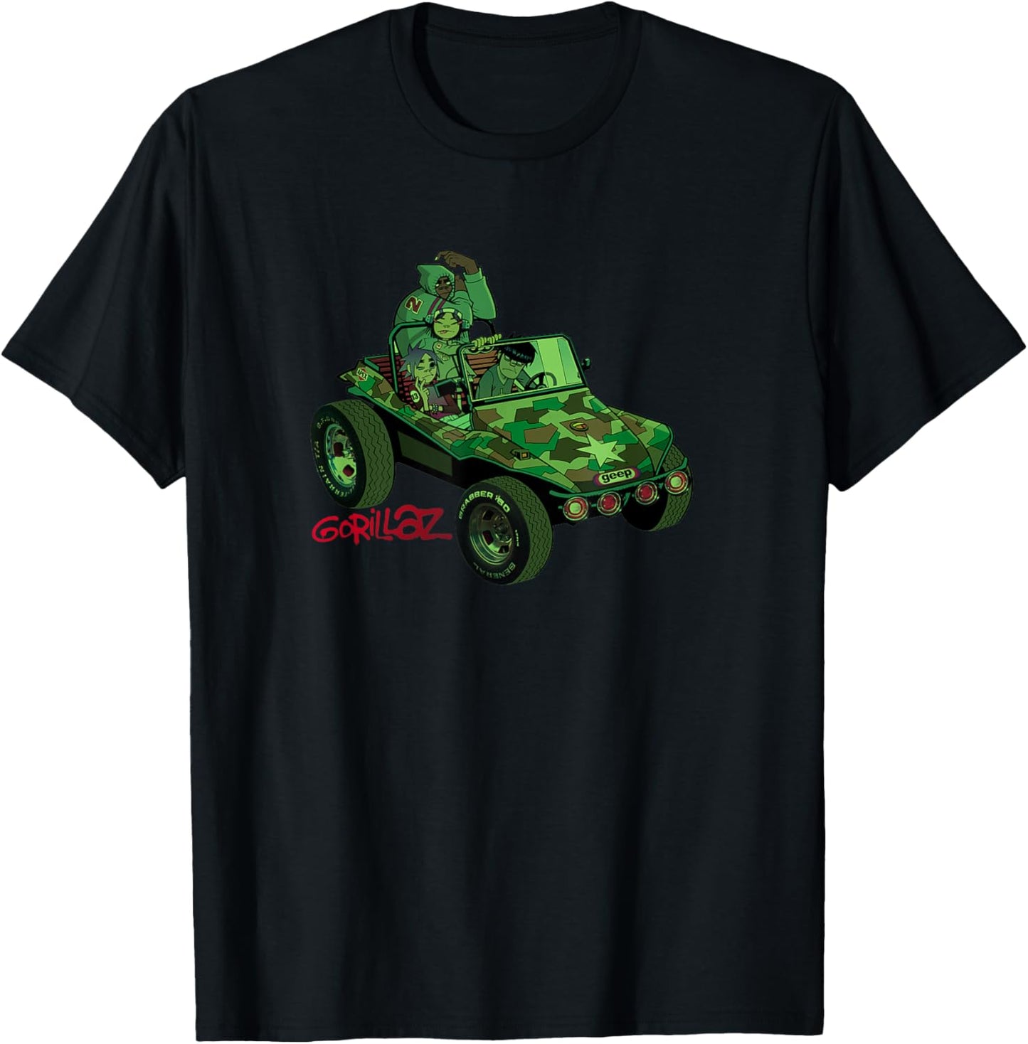 Gorillaz Geep Logo Reverse T-Shirt - T-Shirt | Black