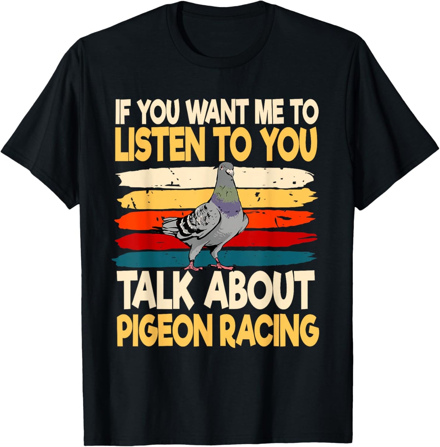 Pigeon Racing Breeder Retro Vintage T-Shirt - T-Shirt | Black