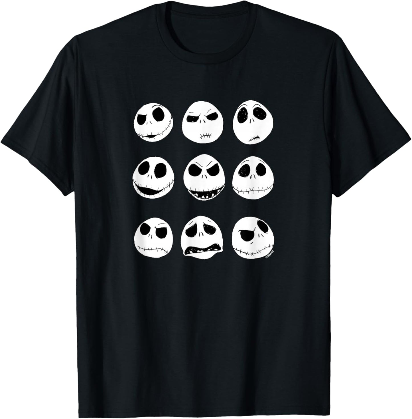 Jack Skellington Faces T-Shirt - T-Shirt | Black