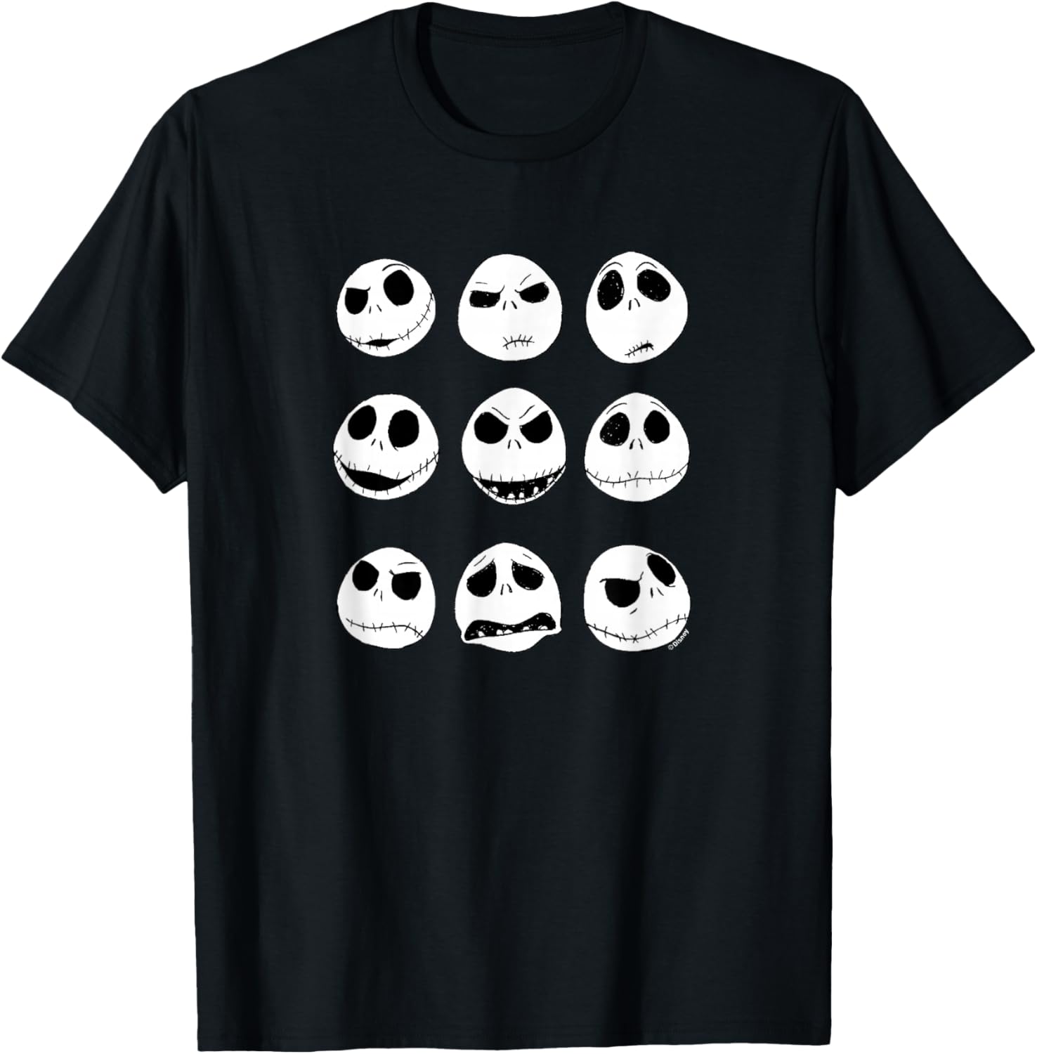 Jack Skellington Faces T-Shirt - T-Shirt | Black