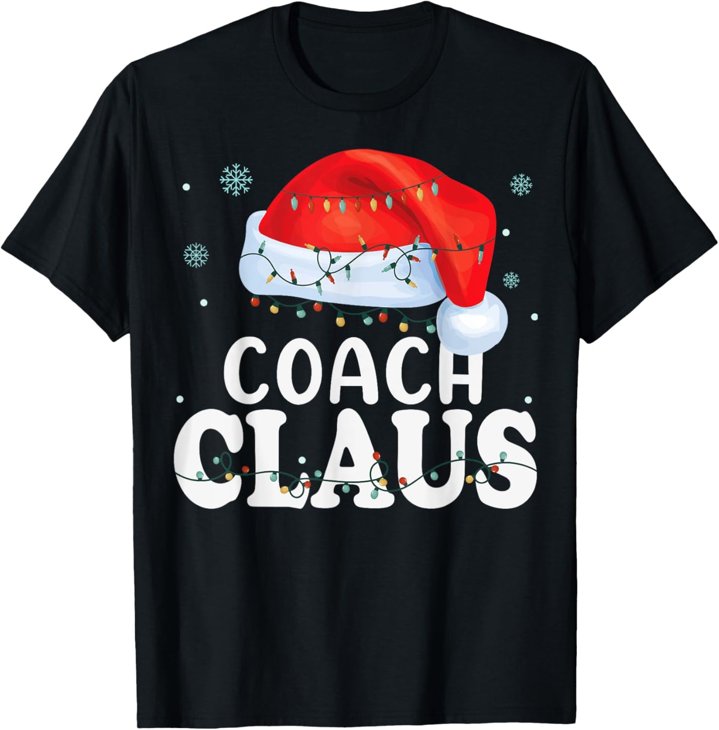 Coach Santa Claus Christmas Funny Matching Costume T-Shirt - T-Shirt | Black