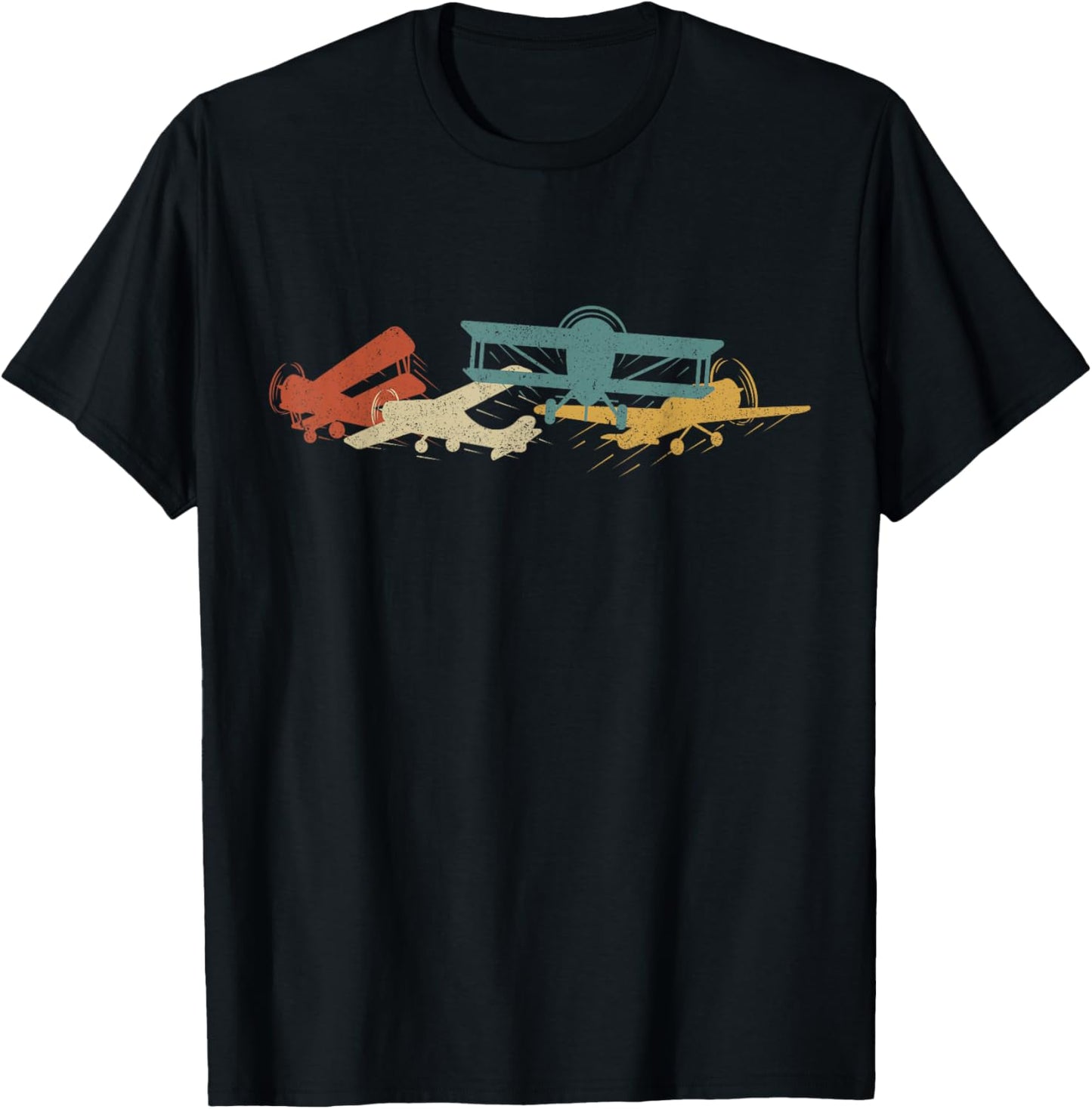 Airplane Pilot Vintage T-Shirt - T-Shirt | Black