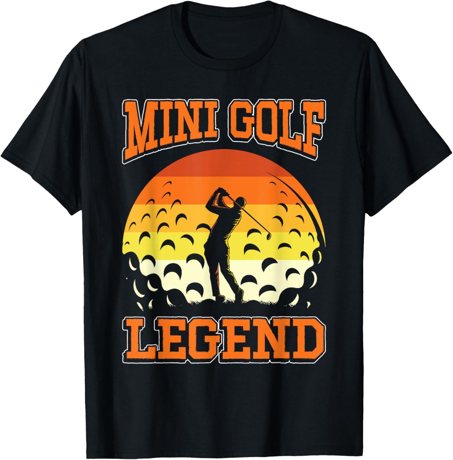 Vintage Retro Mini Golf Champion Funny mini Golfer Sport T-Shirt - T-Shirt | Black