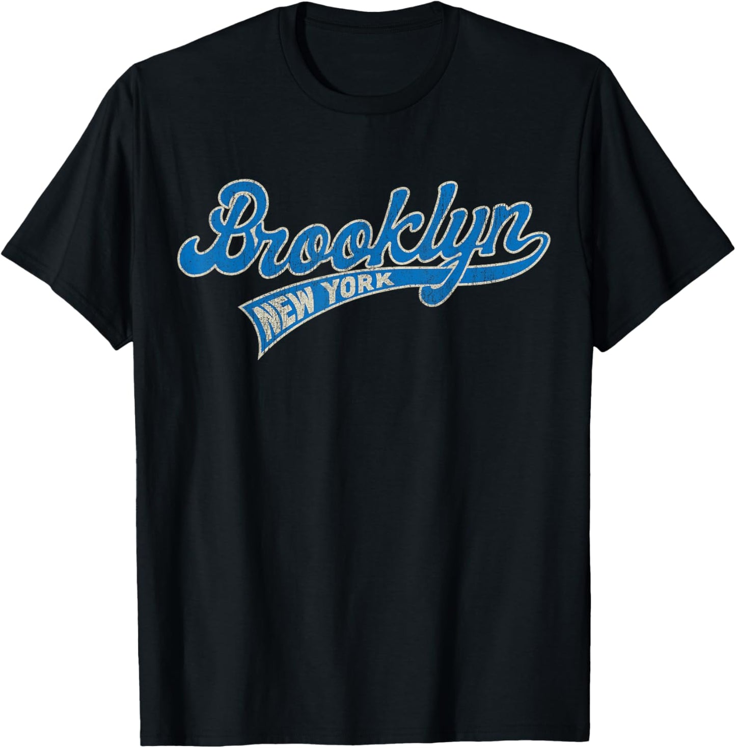 Vintage Style Faded.Brooklyn & Women T-Shirt - T-Shirt | Black