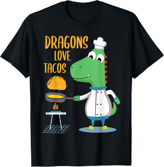 Dragons Love Tacos T-Shirt - T-Shirt | Black
