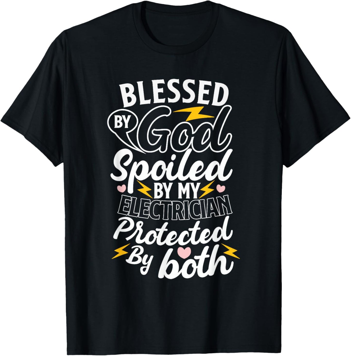 Electrician Wife Proud Spouse Trade Life Strong Support T-Shirt - T-Shirt | Black