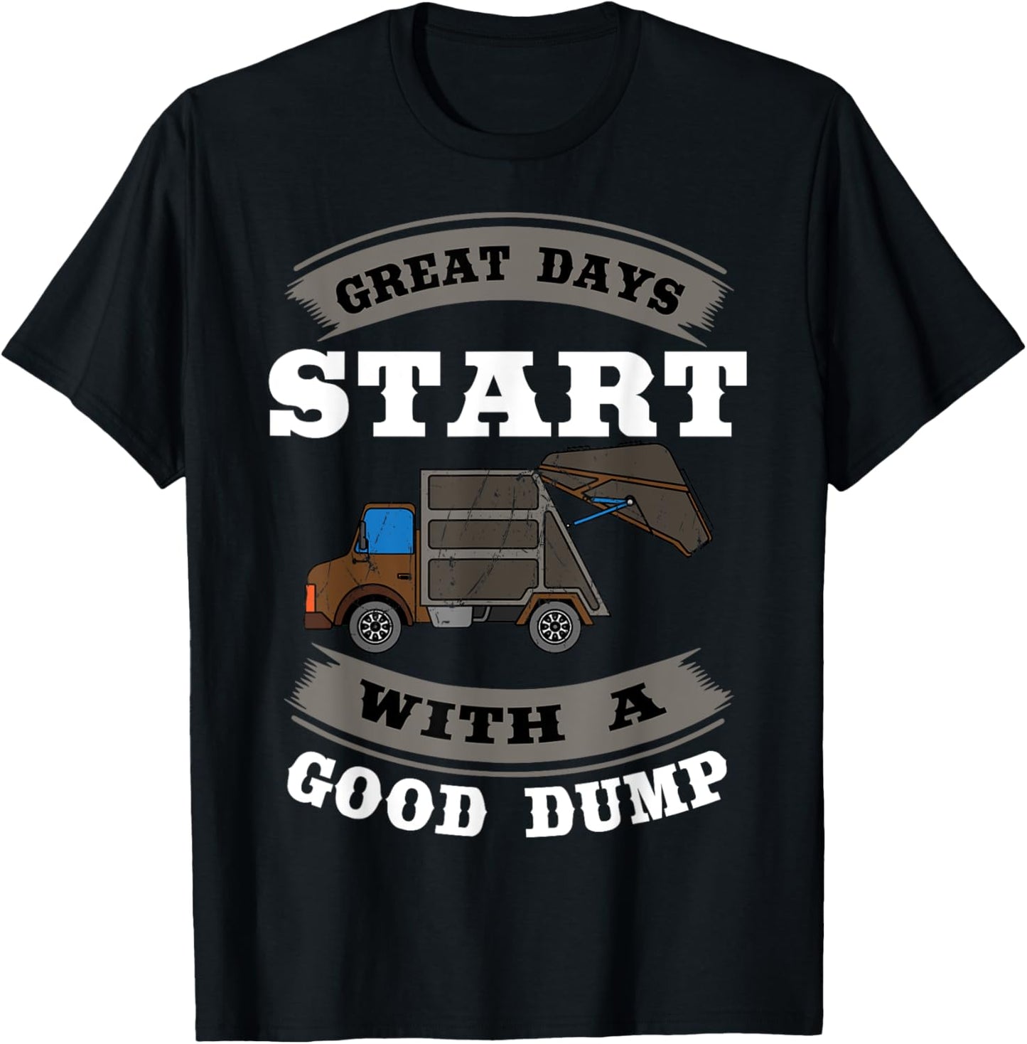 Recycling Trash Truck Environmentalist Good Dump Recyclist T-Shirt - T-Shirt | Black