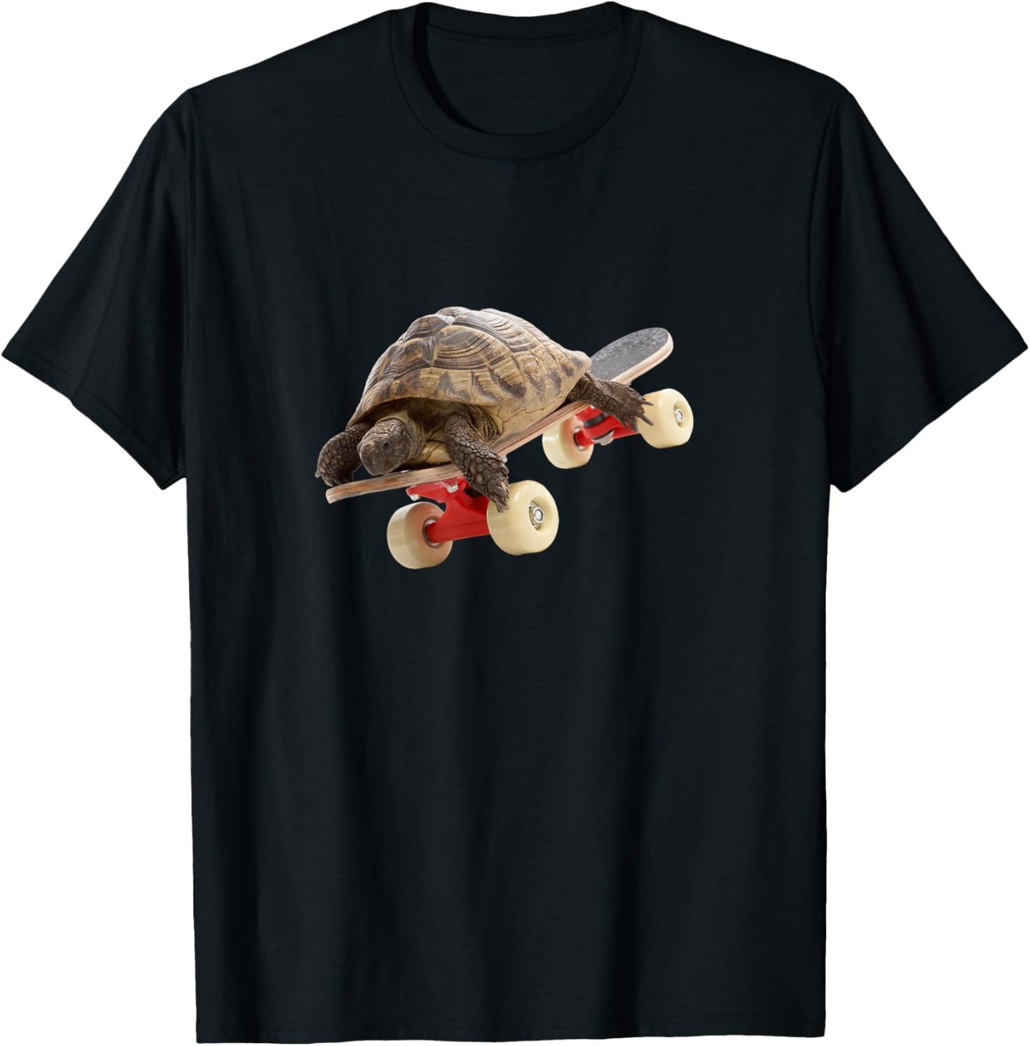 Turtle on Skateboard T-Shirt - T-Shirt | Black