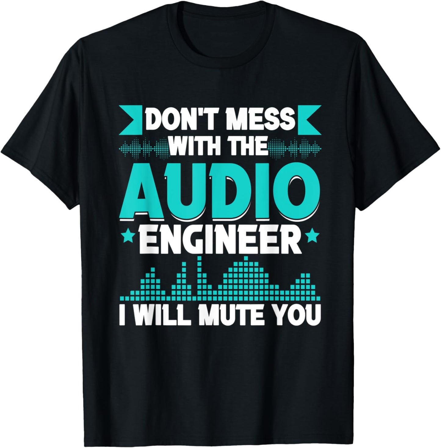 Audio Engineer Sound Engineer Audio Wave T-Shirt - T-Shirt | Black
