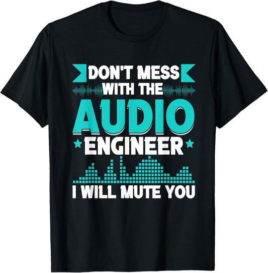 Audio Engineer Sound Engineer Audio Wave T-Shirt - T-Shirt | Black
