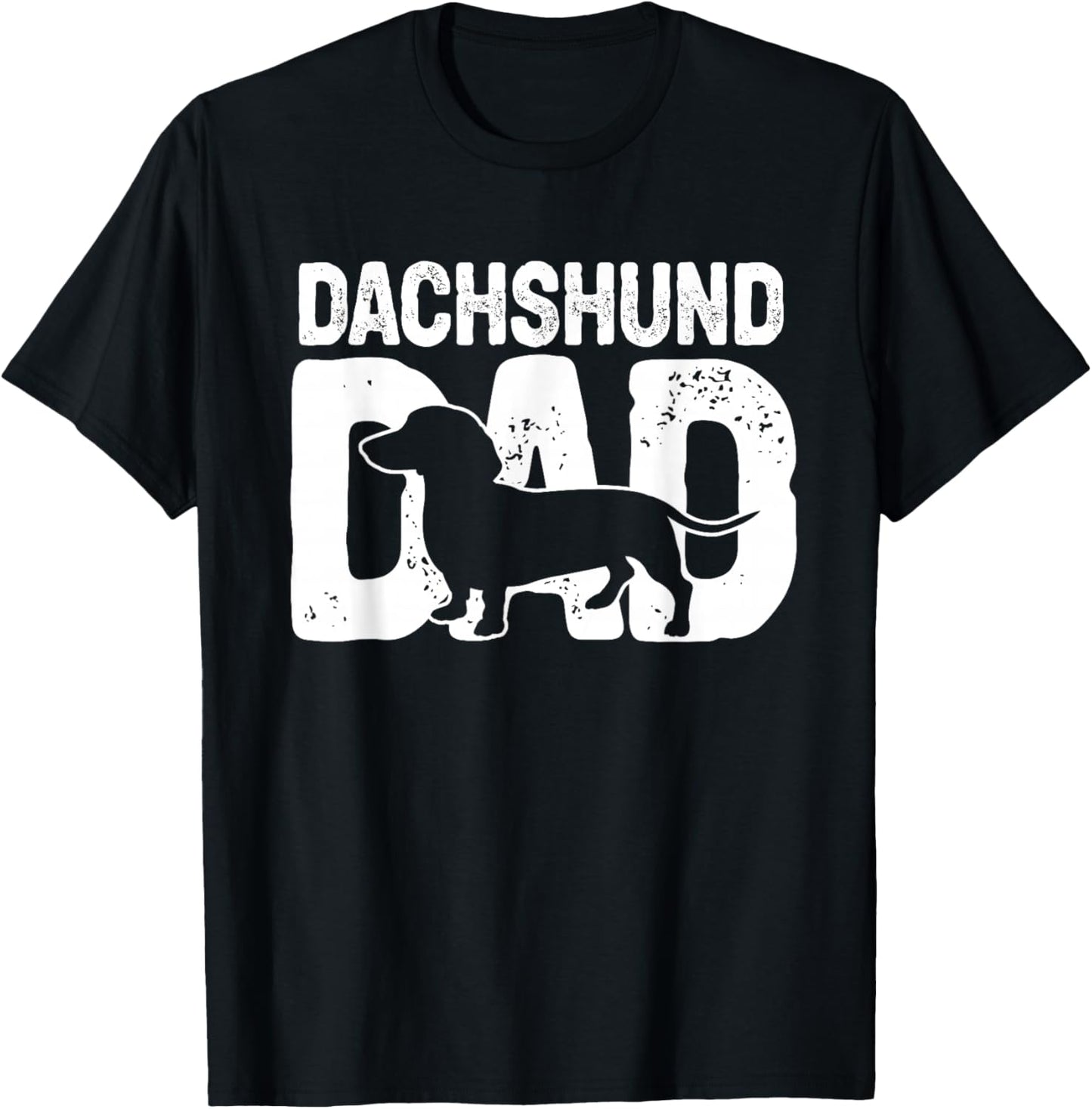 Funny Dachshund Dad Dog Lover Doxie Father Wiener Dog Owner T-Shirt - T-Shirt | Black