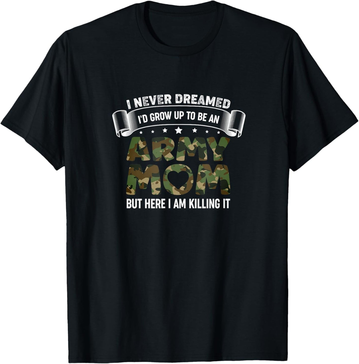 Army Mother Mom Military Veteran Female T-Shirt - T-Shirt | Black