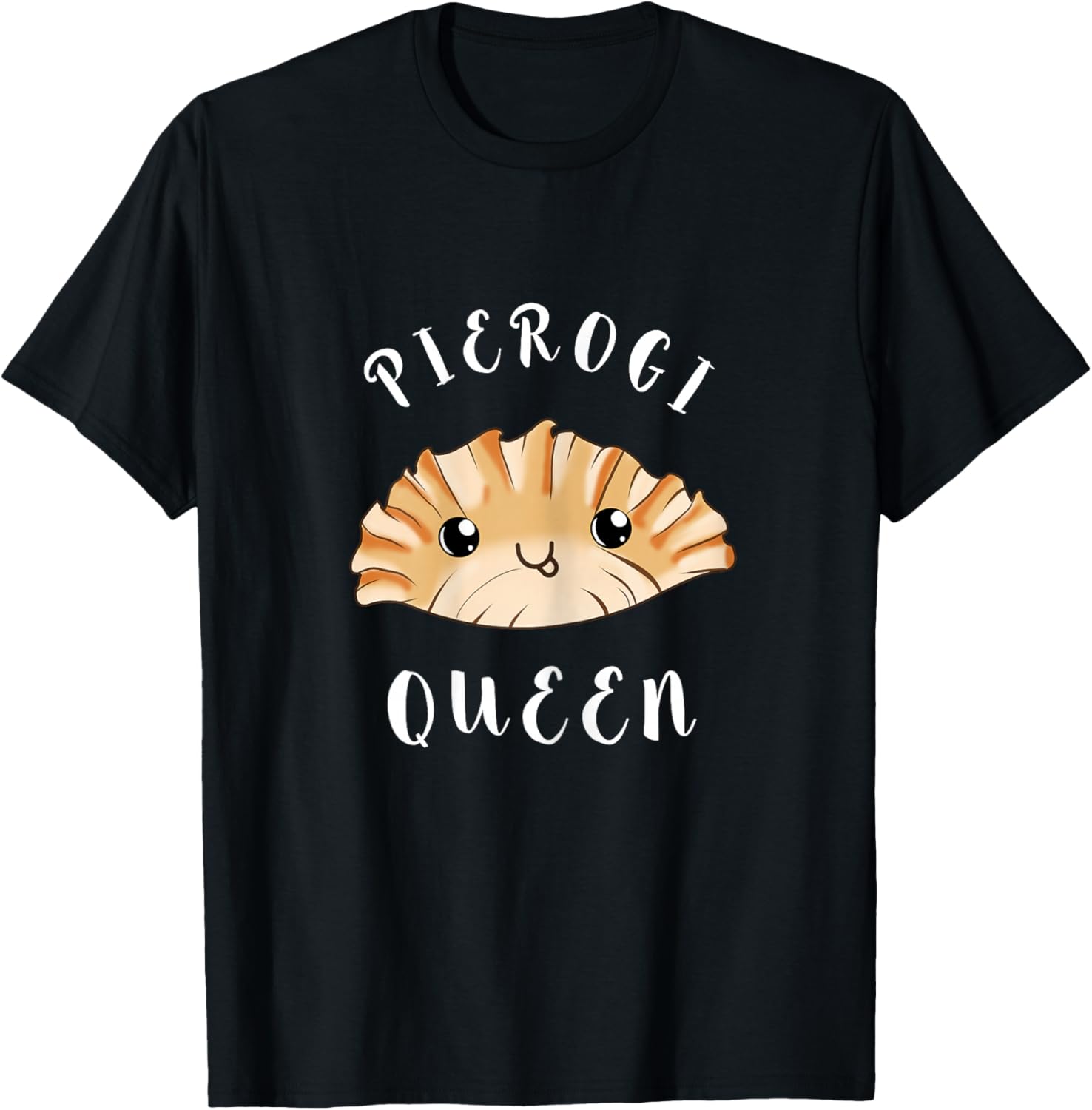 Pierogi Queen Funny Pierogi Polish Food Poland Cuisine T-Shirt - T-Shirt | Black
