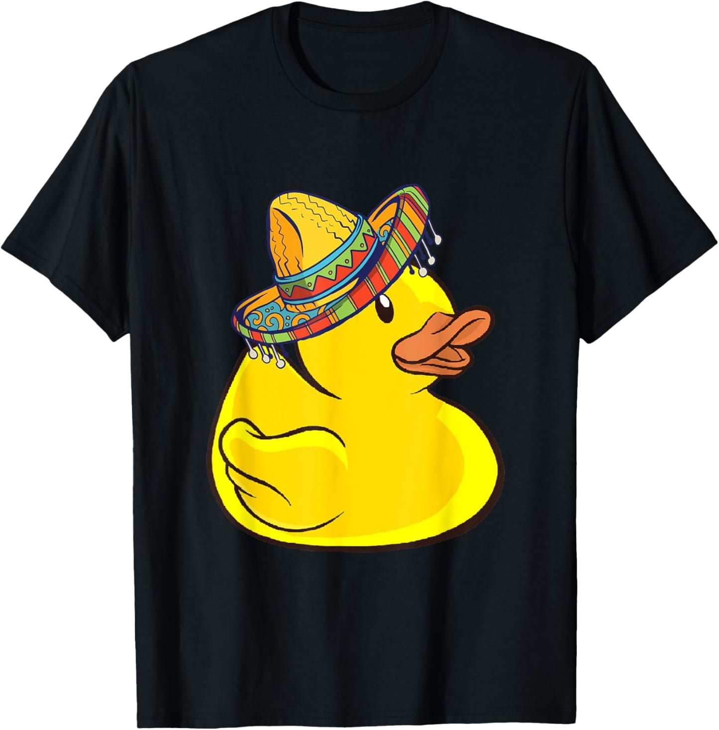 Rubber Duck Sombrero Mexico Cute Duckie Rubber Duck Lover T-Shirt - T-Shirt | Black