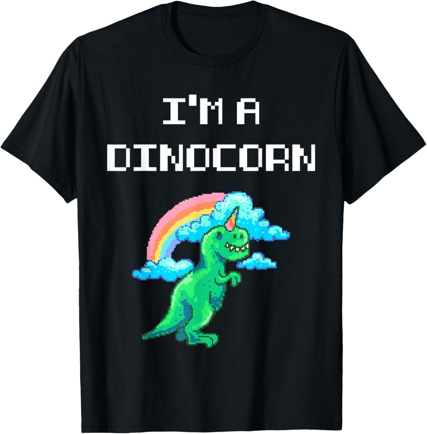 I am a dinocorn funny dinosaurs unicorn fantasy animal lover T-Shirt - T-Shirt | Black