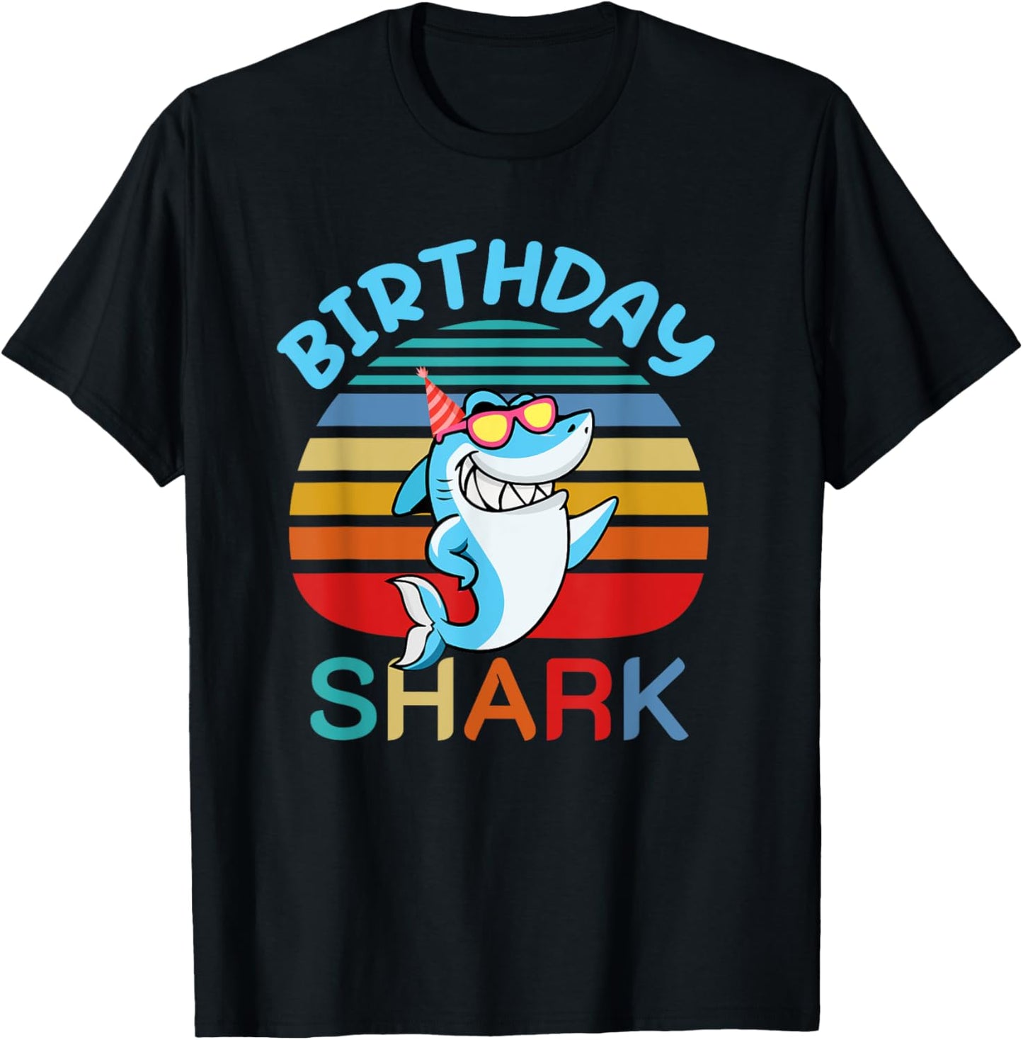 Shark Birthday Toddler Boys Kids Matching Family Boy T-Shirt - T-Shirt | Black