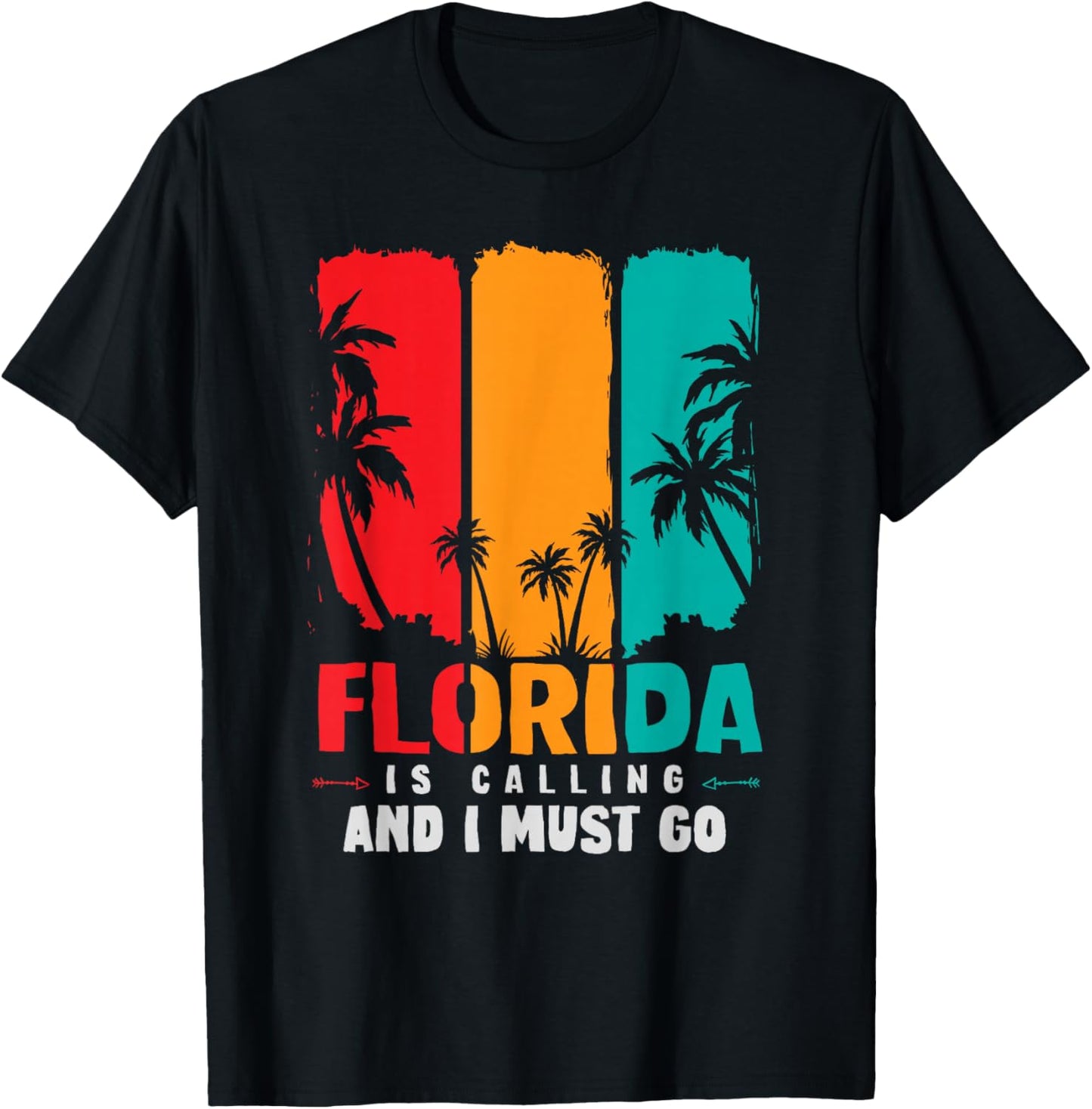 Funny FL State Florida is Calling and I Must Go Florida T-Shirt - T-Shirt | Black