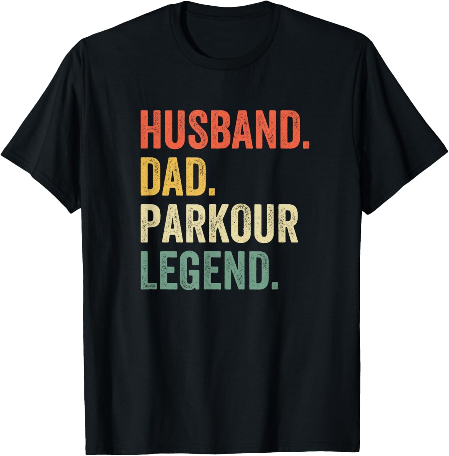 Funny Free Running Husband Dad Parkour Legend Vintage T-Shirt - T-Shirt | Black