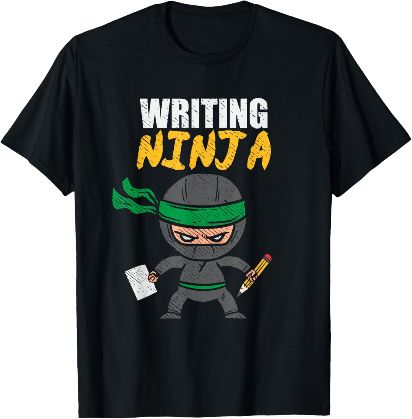 Writing Ninja Author Script Editor Book Lover Story Writer T-Shirt - T-Shirt | Black
