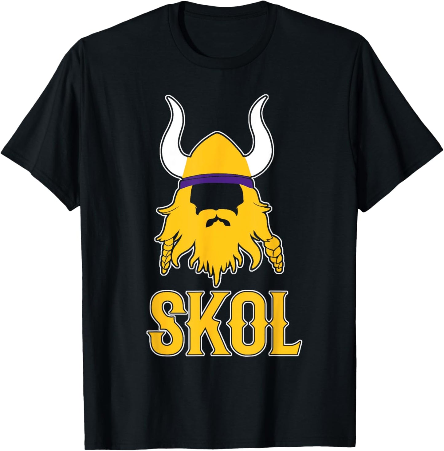Miftees SKOL Nordic Scandinavian Viking Warrior T-Shirt - T-Shirt | Black
