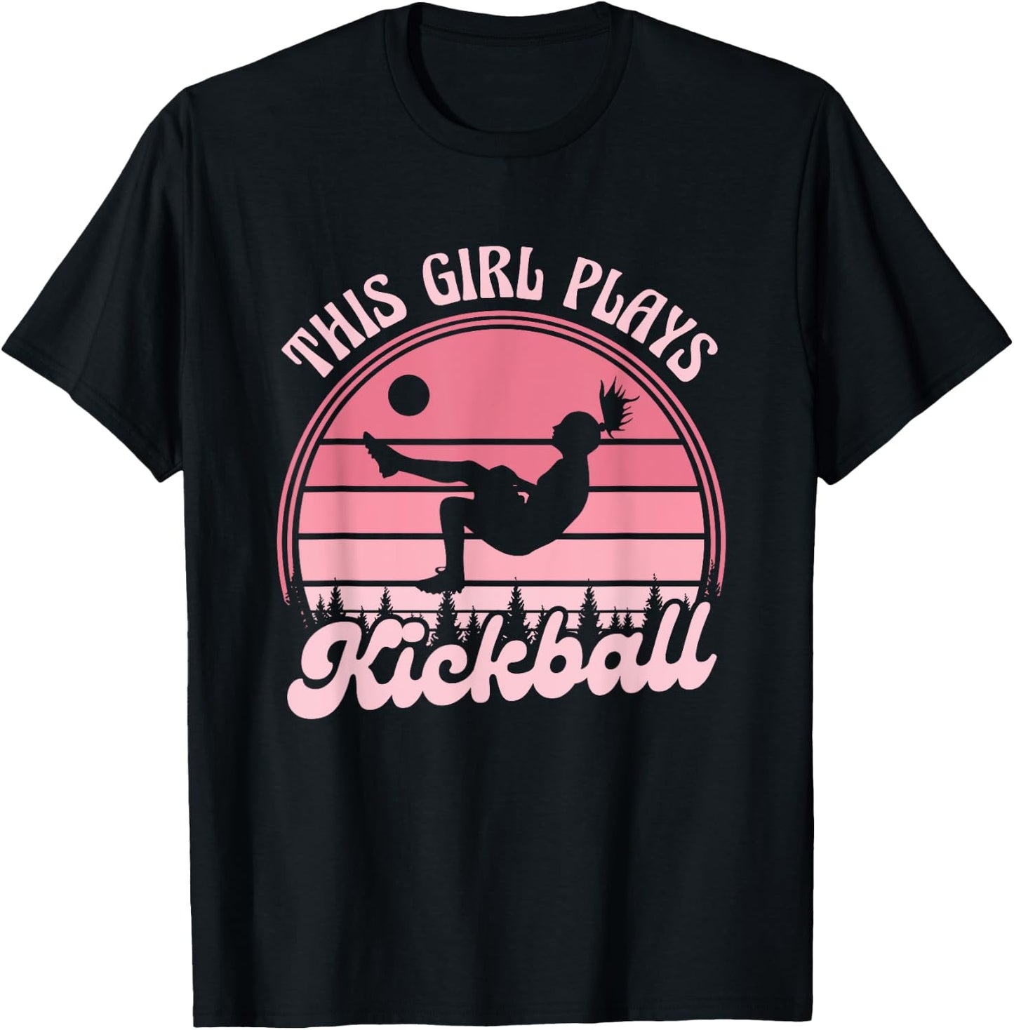Kickball Lover Funny Kickball Team Sports Girls Kickball T-Shirt - T-Shirt | Black