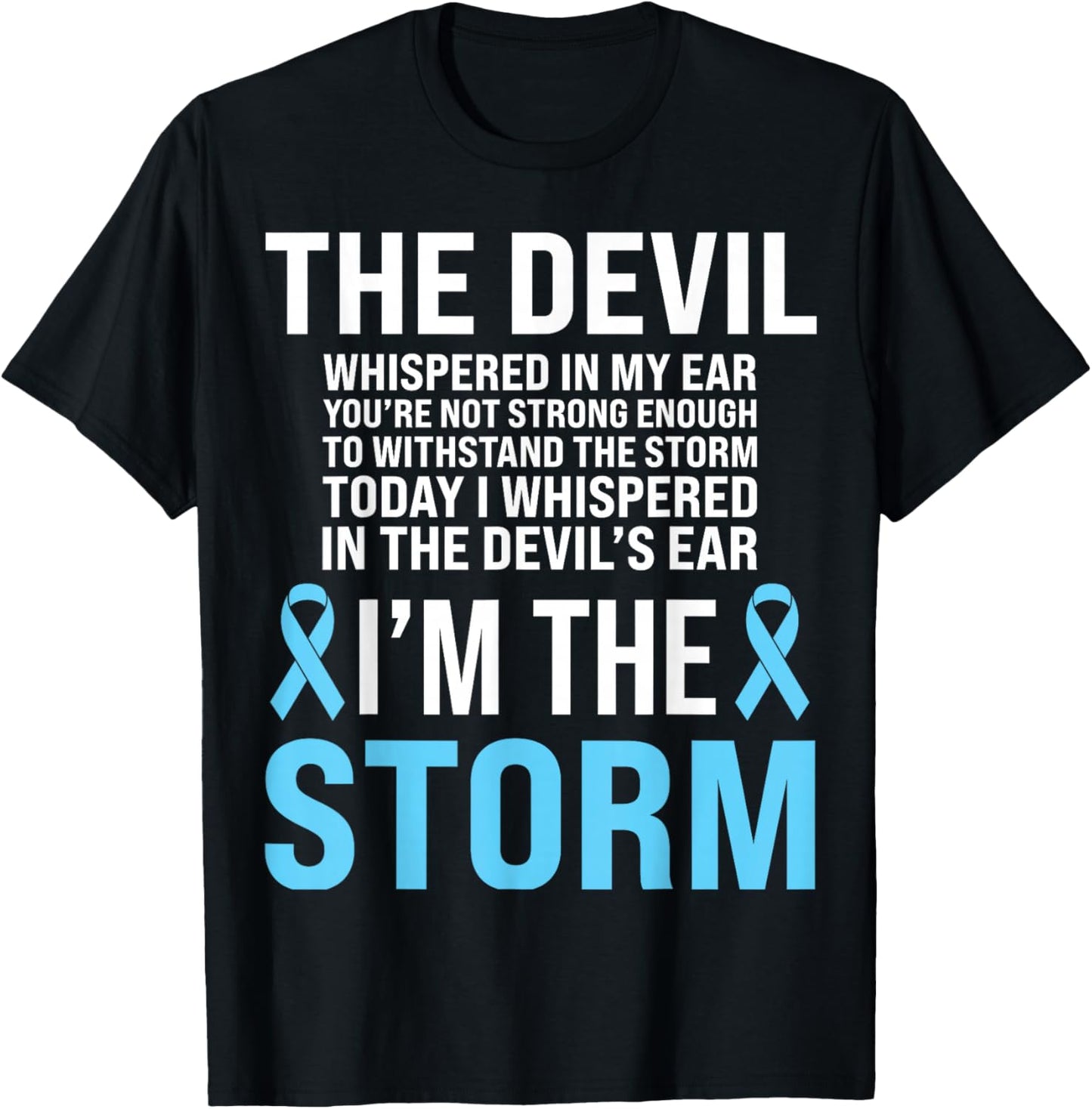 Prostate Cancer Awareness Light Blue Ribbon Dad Survivor T-Shirt - T-Shirt | Black