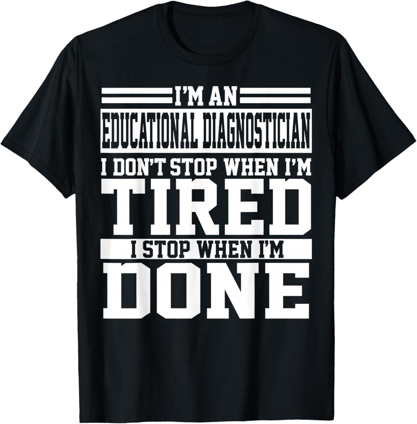 Funny Unique Educational Diagnostician Apparel Design T-Shirt - T-Shirt | Black