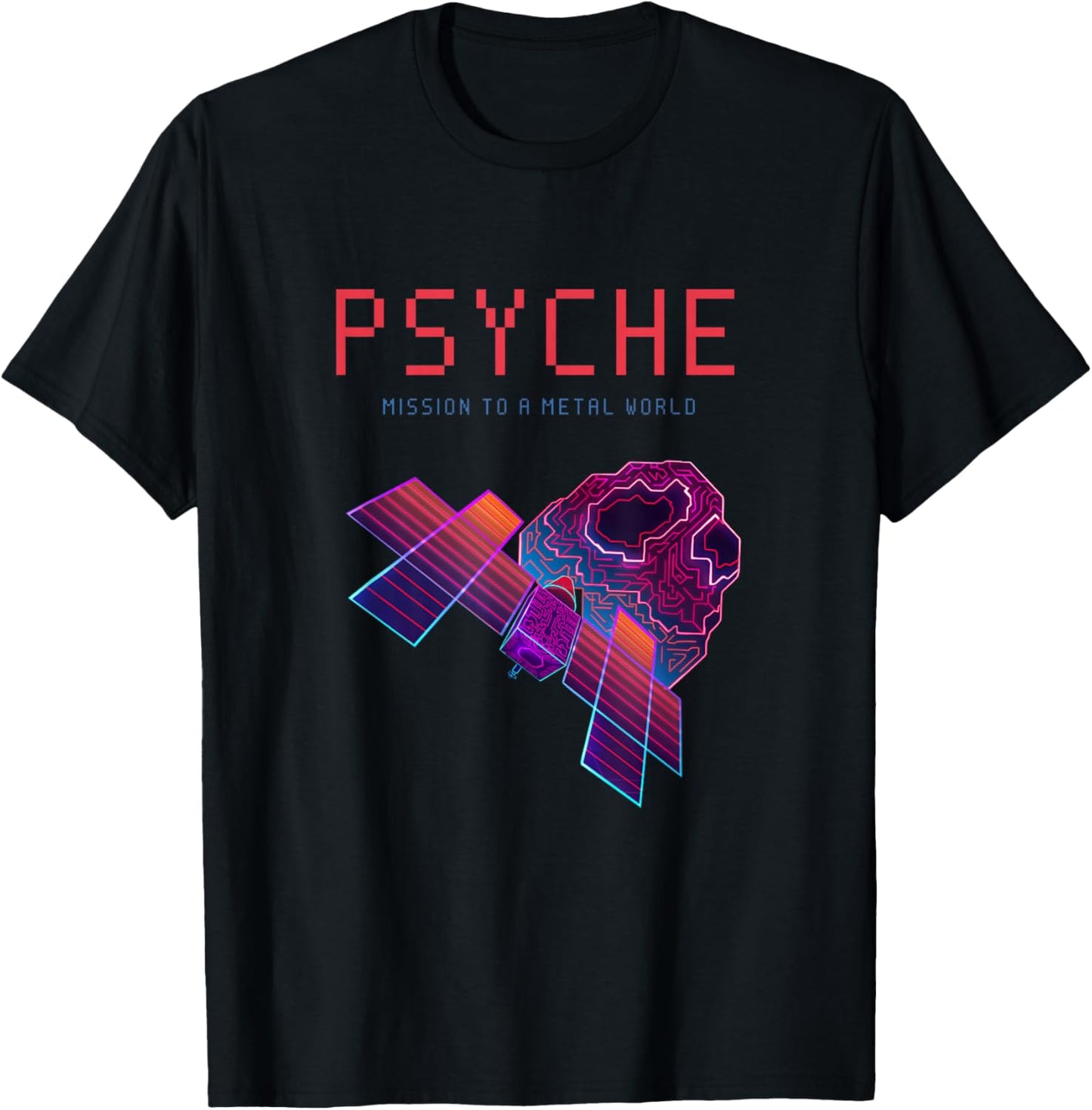 NASA Psyche Asteroid Mission T-Shirt - T-Shirt | Black