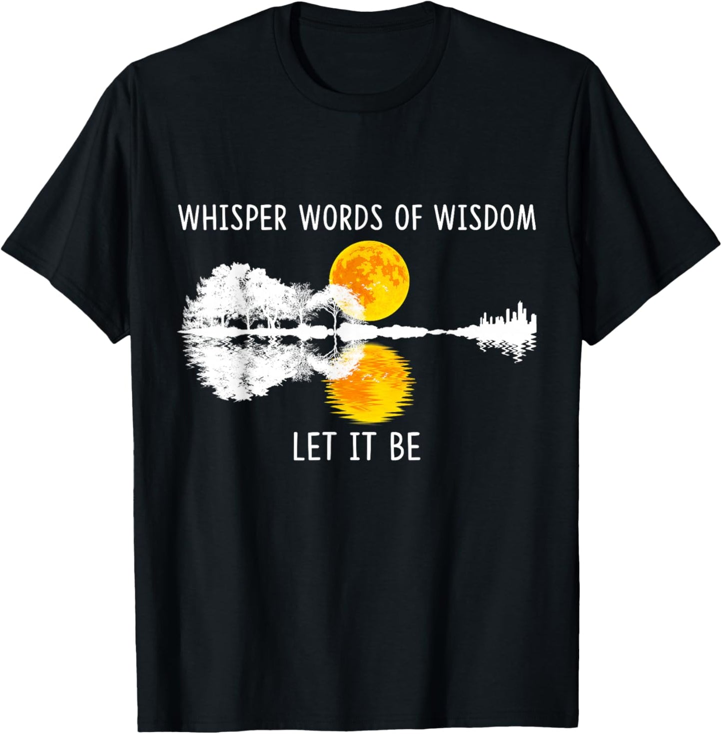 Whisper Words Of Wisdom Let-It Be Guitar Lake Shadow T-Shirt - T-Shirt | Black