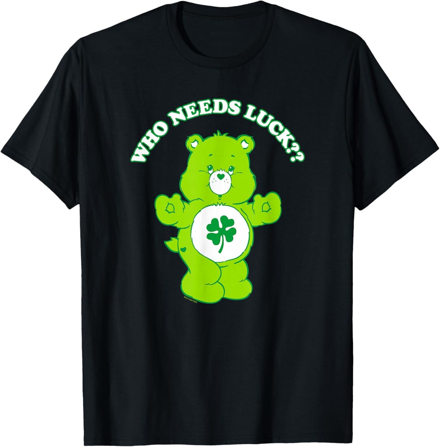 Care Bears St. Patrick's Day Good Luck Bear Who Needs Luck? T-Shirt - T-Shirt | Black