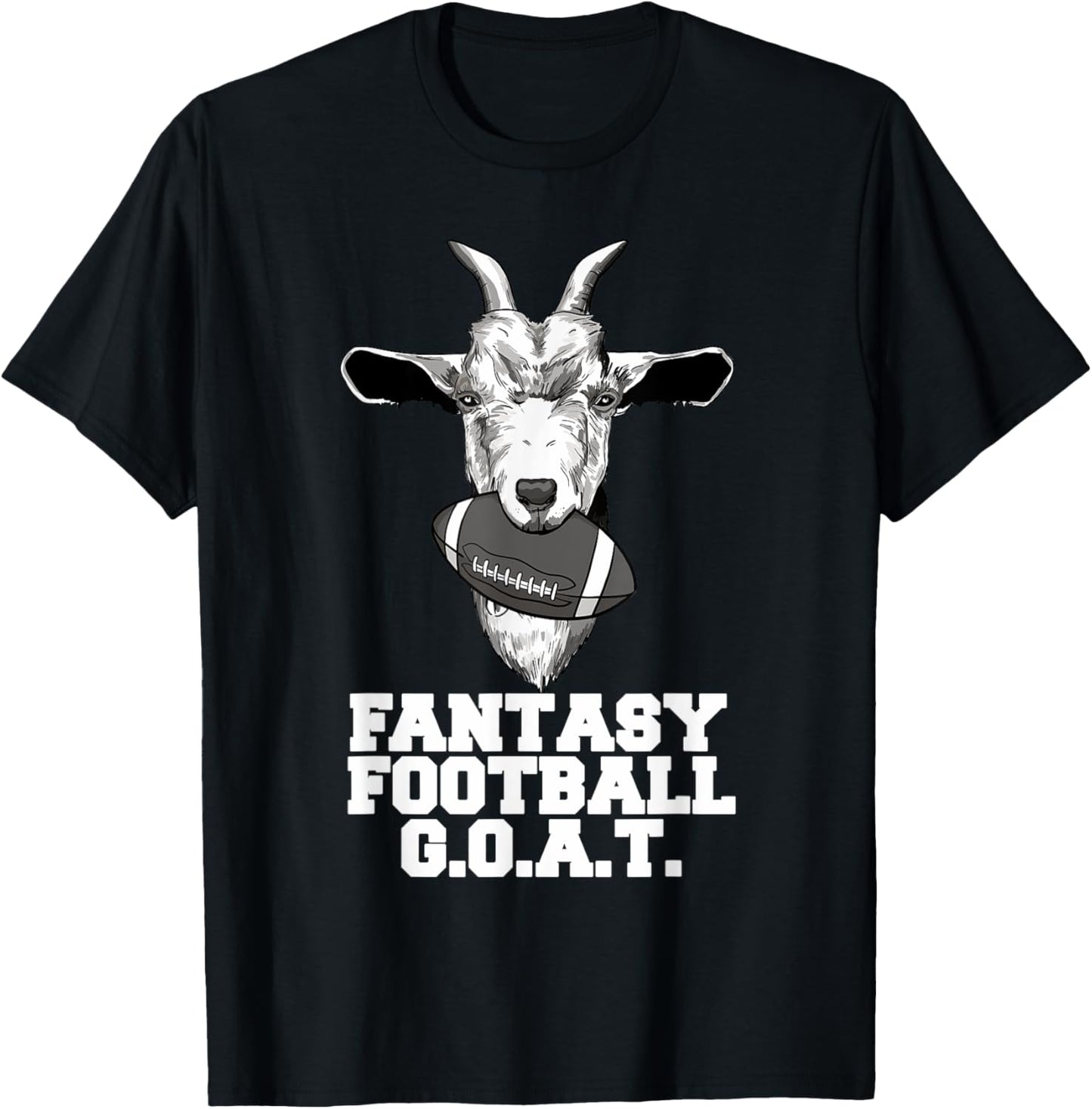 Fantasy Football GOAT funny fantasy football Champion GOAT T-Shirt - T-Shirt | Black