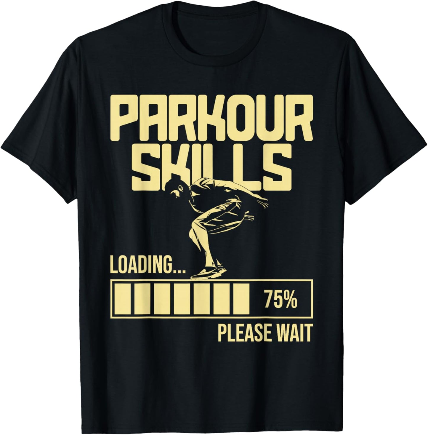 Parkour Skills - Freerunning Urban Gymnastic Jumping T-Shirt - T-Shirt | Black