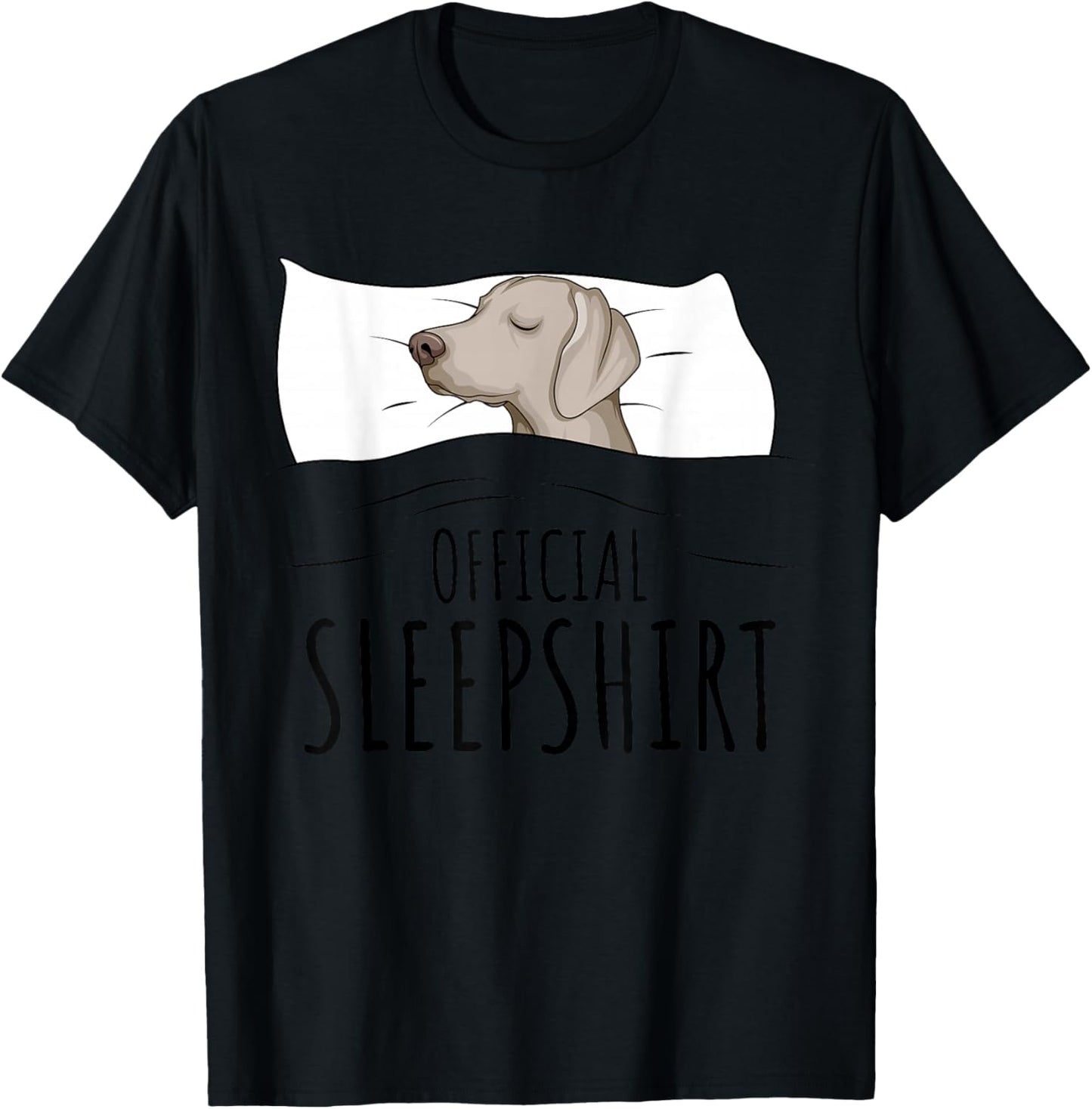 Weimaraner Dog Official Sleepshirt T-Shirt - T-Shirt | Black