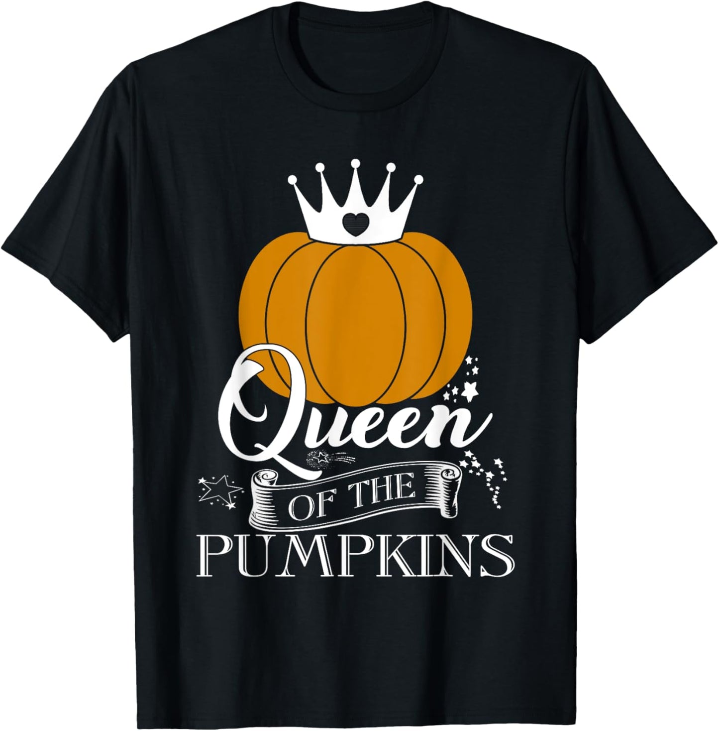 Queen Of The Pumpkins Halloween T-Shirt - T-Shirt | Black