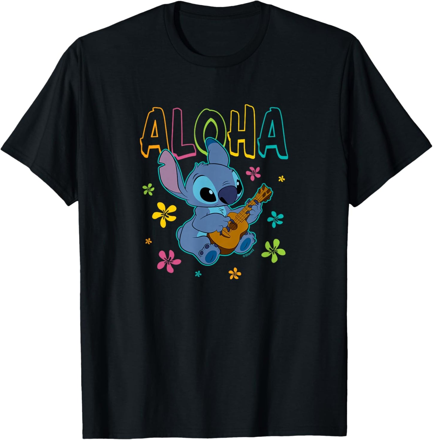 Lilo & Stitch Aloha T-Shirt - T-Shirt | Black