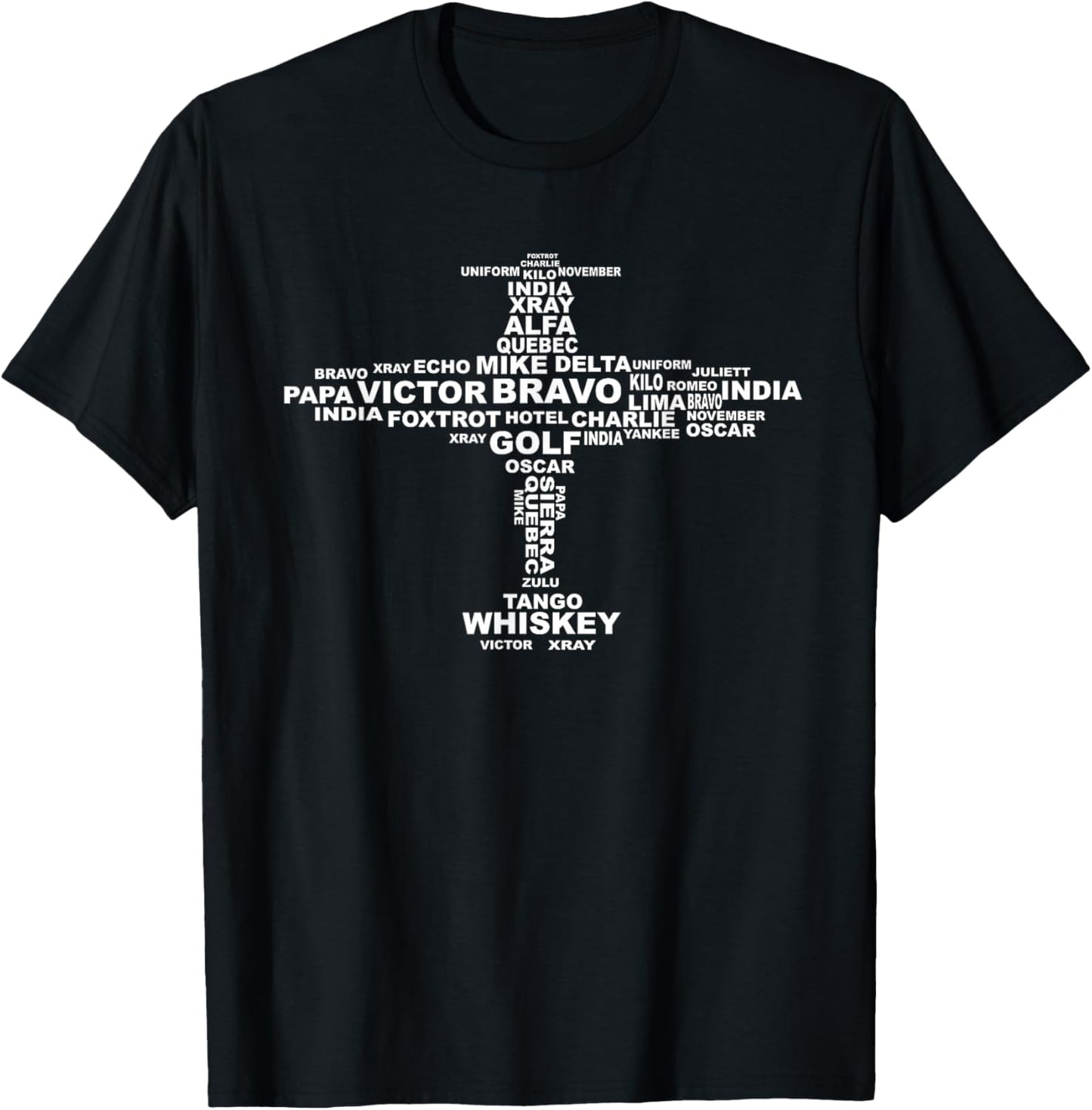 Full Phonetic Alphabet Shirt | Cute Plane Letters Gift T-Shirt - T-Shirt | Black
